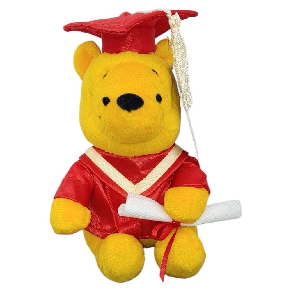 Disney Winnie the Pooh Graduation 6" Plush Cap And Gown Stuffed Animal